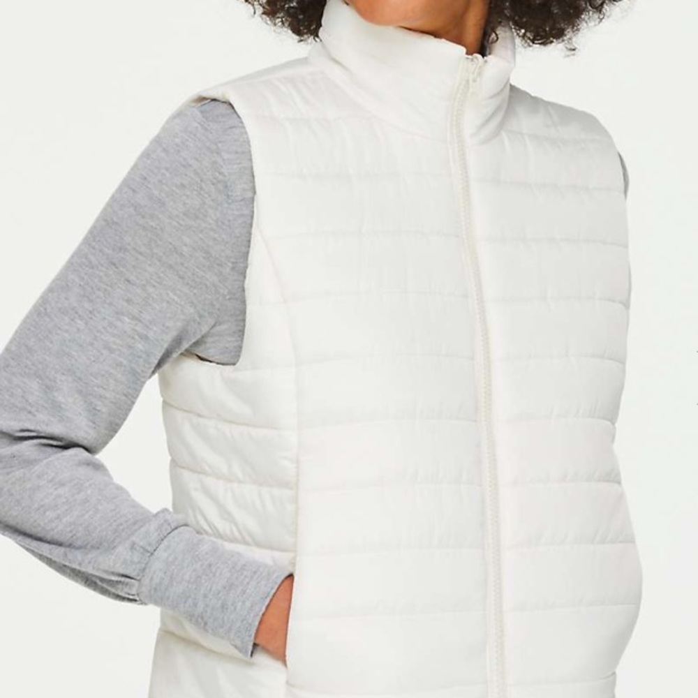 NWT White Puffer Vest from LOFT